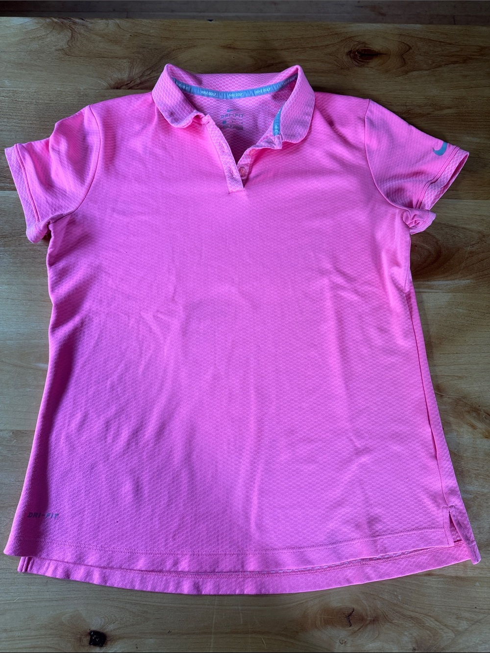 Nike Golf Dry Fit highlighter Pink Polo